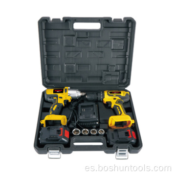 Llave inalámbrica portátil y juegos de 18 V de taladro inalámbrico